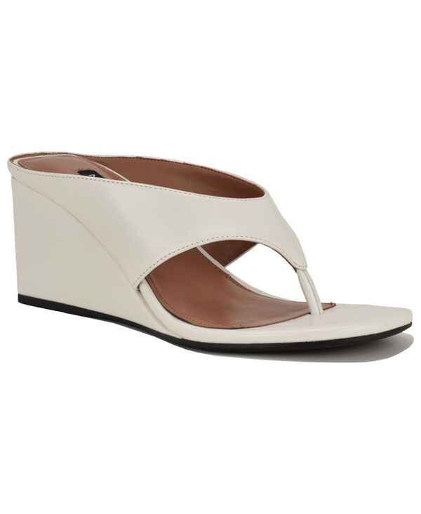 ナインウェスト レディース シューズ スリッポン・ローファー サンダル Nine West Women\u0027s Jadde Slip-On Wedge Sandals White Patent 白いこと