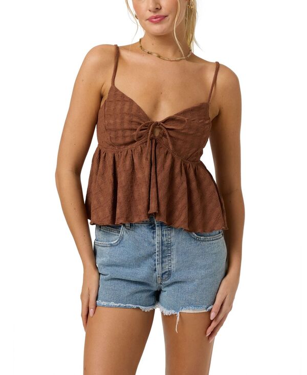 オニール レディース トップス シャツ O'Neill Women's Dellia Tank Top Carobrown ブラウン｜ReVida 店