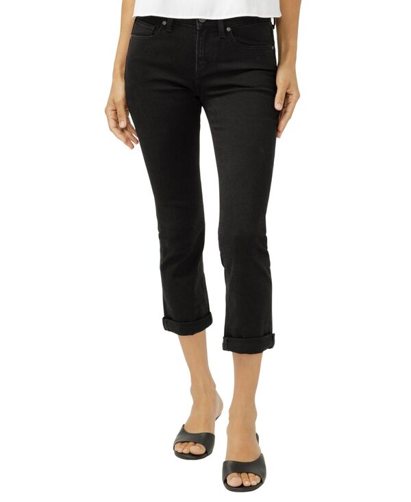 しろがね色 デニム レディース ボトムス ジーンズズボン下 鳥打ち帽 Silver Jeans Co. Women\u0027suki Mid-Rise Luxe Stretch Capri Jeans Black 黒いこと レディースファッション-ボトムス-パンツ