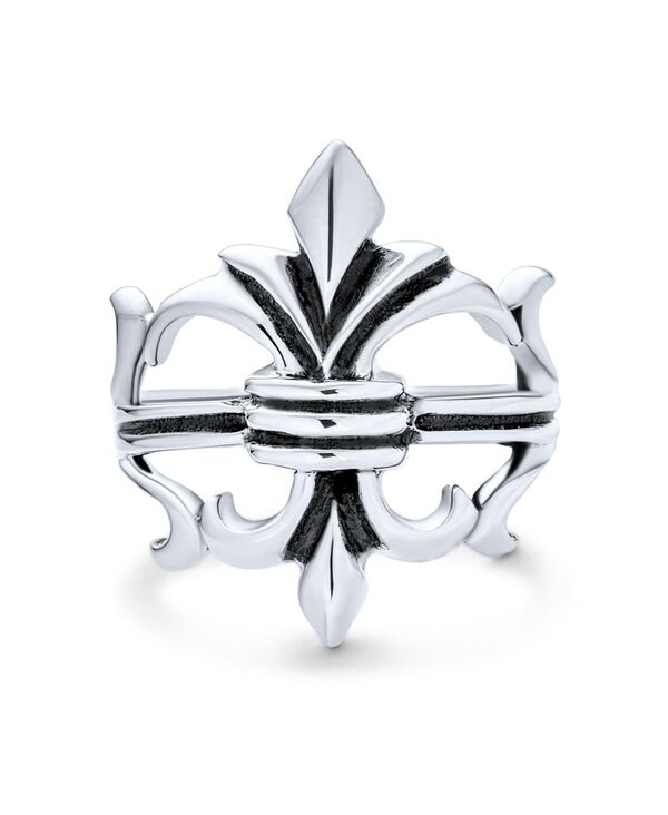 ブリング レディース アクセサリー Bling Jewelry Oxidized .925 Sterling Silver Antique Style Religious Fleur De Lisignet Ring Masonic Symbol Silver シルバー|ReVida 店