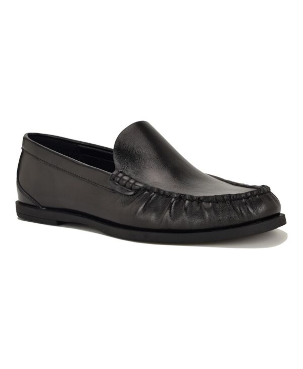 ナインウェスト レディース シューズ スリッポン・ローファー Nine West Women\u0027s Postit Flat Slip-On Loafers Black Leather 黒いこと