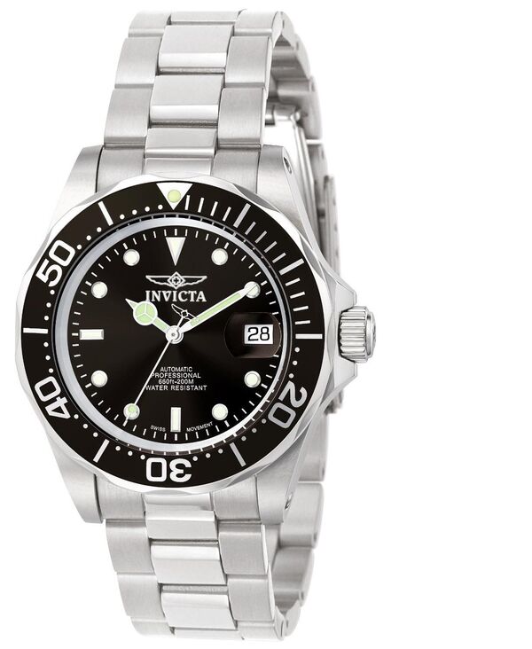 インビクタ メンズ 付属品 ウオッチ Invicta Men\u0027s 9307 Pro Diver Quartz 3 Hand Black Dial Watch Silver しろがね色