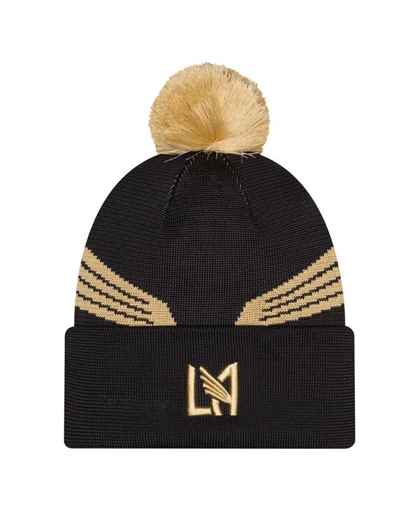 ニューエラ メンズ アクセサリー 帽子 ニット ジャージー New Era Men's Black LAFC 2026 Jersey Hook Cuffed Knit Hat with Pom Black ブラック|ReVida 店