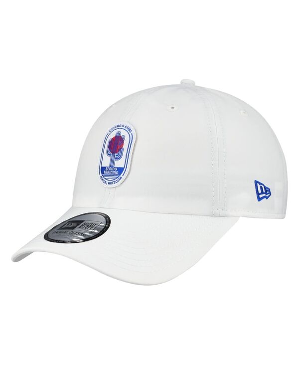 ニューエラ メンズ アクセサリー 帽子 New Era Men's White Chicago Cubs 2026 Spring Training Fan Pack Icon Casual Classic Adjustable Hat White ホワイト｜ReVida 店