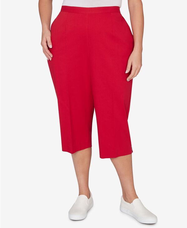 アルフレッド ダナー レディース ボトムス カジュアルパンツ プラスサイズ キャップ Alfredunner Plusize Lady Liberty Heat Set Side Seam Pocket Capri Pants Red レッド｜ReVida 店