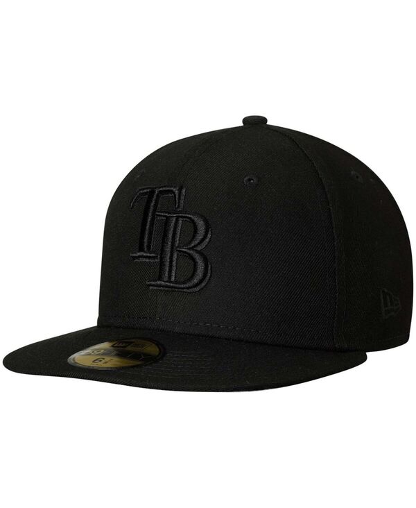 ニューエラ メンズ アクセサリー 帽子 ロゴ New Era Men's Black Tampa Bay Rays Primary Logo Basic 59FIFTY Fitted Hat Black ブラック|ReVida 店