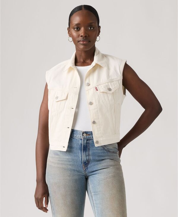 リーヴァイズジーンズ レディース トップス 限りない Levi\u0027s Women\u0027s Premium Shrunken Vest Blank Impact トップス-ベスト・ジレ-レディースファッション