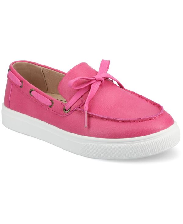 ジュルネ 寄せあわせ レディース シューズ スリッポン・ローファー Journee Collection Women\u0027s Annamaria Round Toe Slip On loafers Hot Pink サクラ色