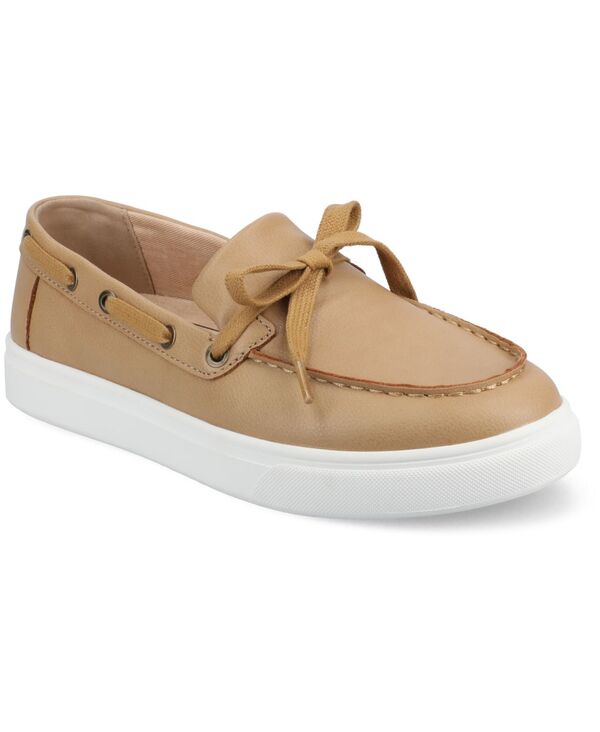 ジュルネ 寄せあわせ レディース シューズ スリッポン・ローファー Journee Collection Women\u0027s Annamaria Round Toe Slip On loafers Tan タン