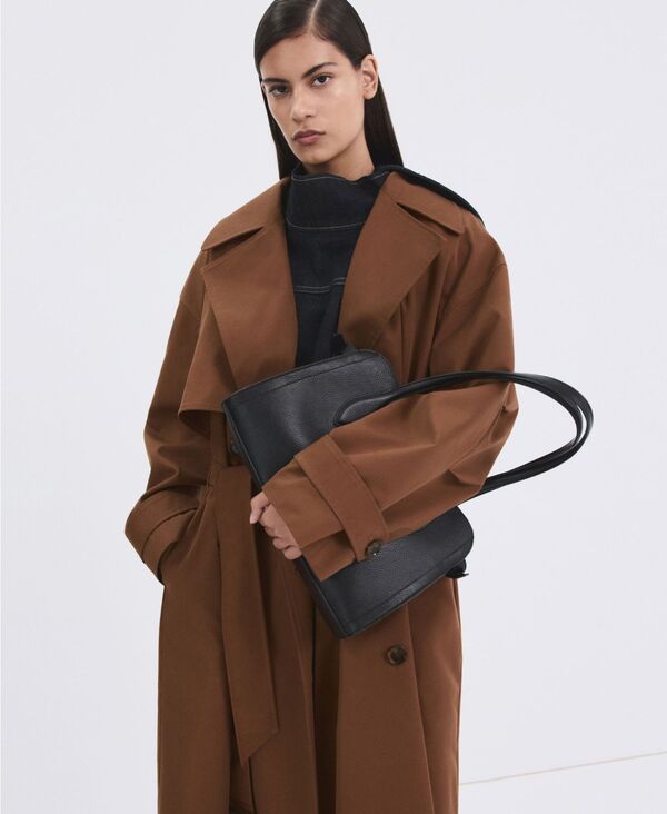マンゴ レディース アウター ジャケット・ブルゾン コート MANGO Women's Long Double-Breasted Trench Coat Brown ブラウン｜ReVida 店