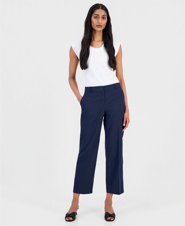 アンクライン レディース ボトムス カジュアルパンツ Anne Klein Women'seersucker Stripe Pants Distant Mountain / Anne Black ブラック｜ReVida 店 23,532円