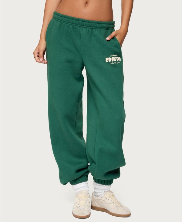アディクテッド レディース ボトムス カジュアルパンツ スウェットパンツ Edikted Women's Loungedit Sweatpants Green グリーン｜ReVida 店