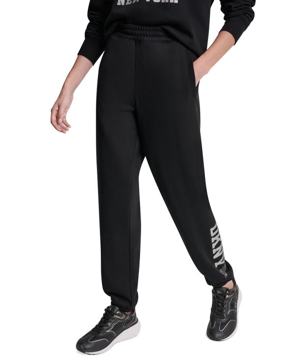 ダナ キャラン ニューヨーク レディース ボトムス カジュアルパンツ ジョガーパンツ ロゴ DKNY Sport Women's 1989 Rhinestone Logo High-Rise Relaxed Joggers Black ブラック|ReVida 店
