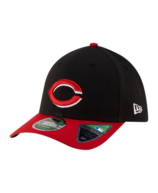 ニューエラ メンズ アクセサリー 帽子 New Era Men's Black Cincinnati Reds Playereplica 39THIRTY M-Crown Flex Hat Black ブラック|ReVida 店