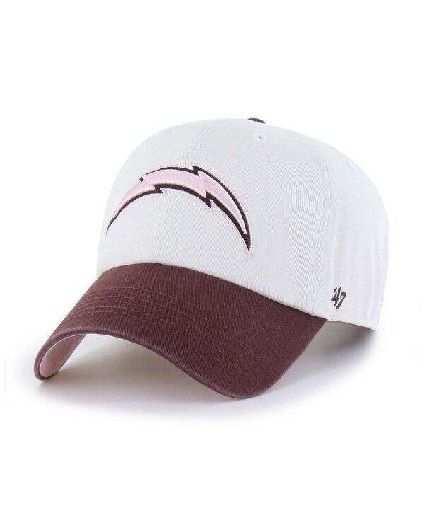47 ブランド メンズ アクセサリー 帽子 '47 Brand Men's and Women'stone/Burgundy Los Angeles Chargers Love Letter Clean Up Adjustable Hat Stone Burgundy バーガンディ|ReVida 店