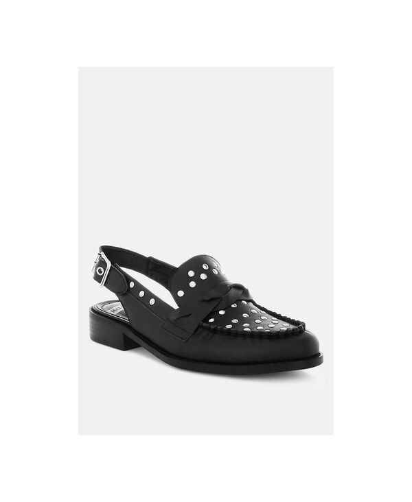 ロンドンラグ レディース シューズ スリッポン・ローファー London Rag Womens Remykin Braided Penny Strap Loafers Black 黒いこと