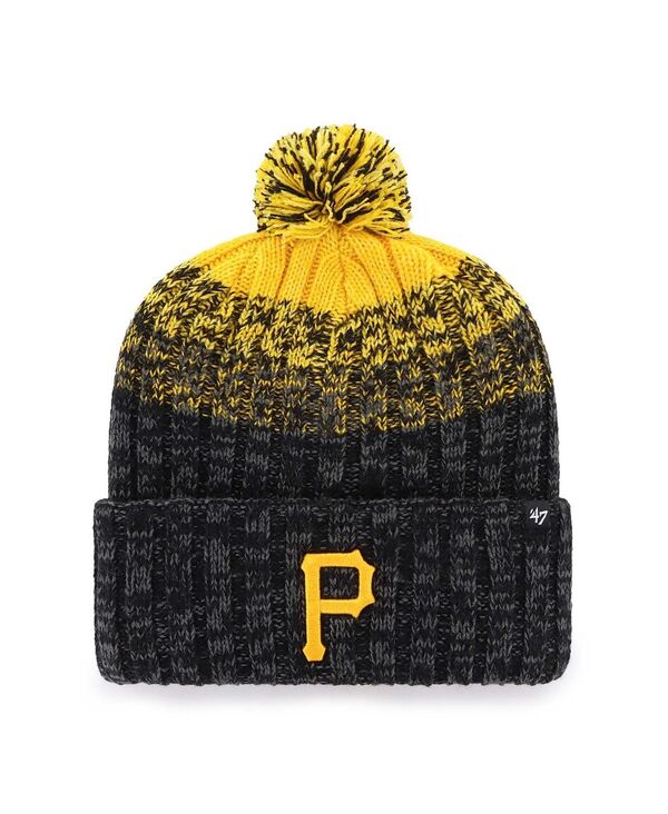 47 ブランド メンズ アクセサリー 帽子 ニット '47 Brand Men's Black Pittsburgh Pirates Cascade Cuffed Knit Hat with Pom Black ブラック|ReVida 店