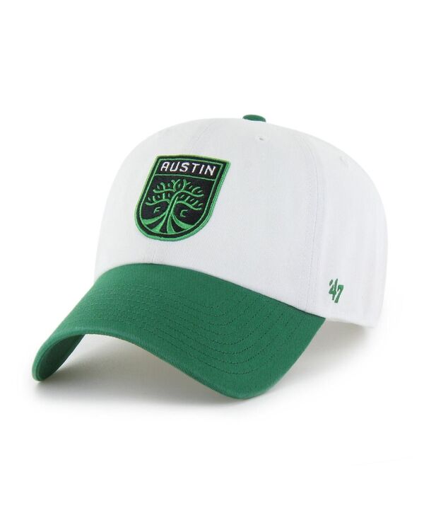 47 ブランド メンズ アクセサリー 帽子 '47 Brand Men's White Austin FC Two-Tone Clean Up Adjustable Hat White ホワイト｜ReVida 店