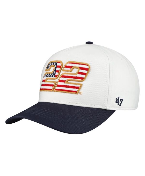 47 ブランド メンズ アクセサリー 帽子 '47 Brand Men's White Joey Logano Flag Fill Two-Tone Team Adjustable Hitchat White ホワイト｜ReVida 店 11,455円