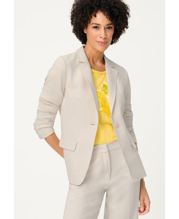 オルセン レディース アウター ジャケット・ブルゾン ブレザー Olsen Women's Tailored Blazer Linen beige ベージュ｜ReVida 店