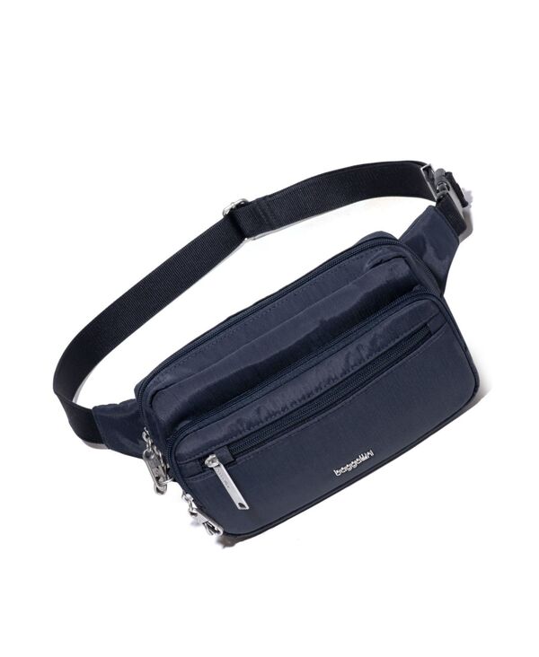 バッガリーニ レディース 御徒面子 Baggallini Securtex Anti-Theft Sling Belt Bag French Navy 米国海軍