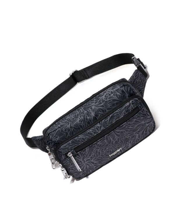 バッガリーニ レディース 御徒面子 Baggallini Securtex Anti-Theft Sling Belt Bag Midnight Blossom Print