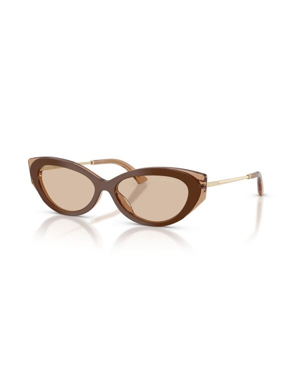 ジミーチュー レディース 付属物 サングラス・アイウェア Jimmy Choo Women\u0027s Cat Eye Sunglasses JC5065U Brown Tan 赤銅色