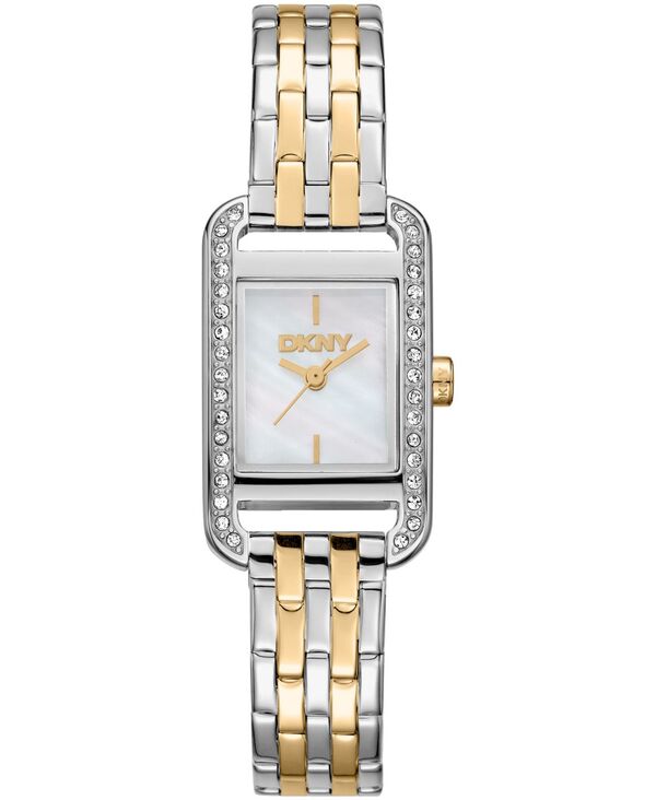 ダナ キャラン ニューヨーク レディース アクセサリー 腕時計 Tシャツ DKNY Women'signature Shape Quartz Two-Tone Stainlessteel Bracelet Watch 20x33mm White Mop ホワイト|ReVida 店