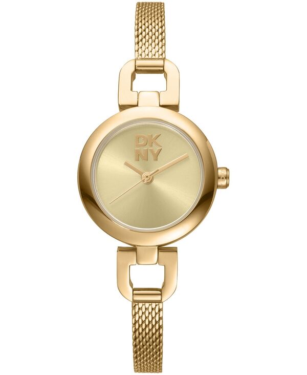 ダナ キャラン ニューヨーク レディース アクセサリー 腕時計 Tシャツ DKNY Women's Milanese Quartz Gold-Tone Stainlessteel Bracelet Watch 26mm Champagne シャンパン｜ReVida 店