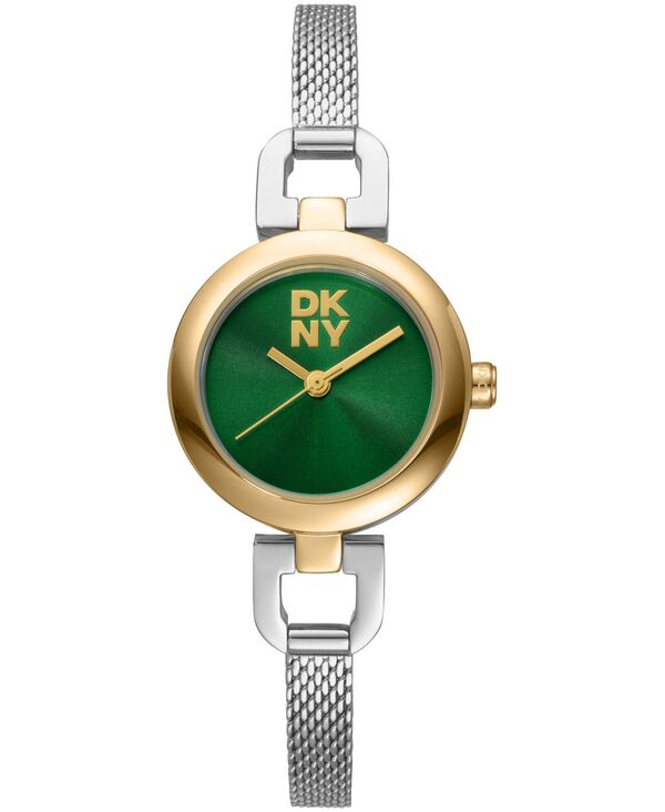 ダナ キャラン ニューヨーク レディース アクセサリー 腕時計 Tシャツ DKNY Women's Milanese Quartz Two-Tone Stainlessteel Bracelet Watch 26mm Dark Green グリーン|ReVida 店