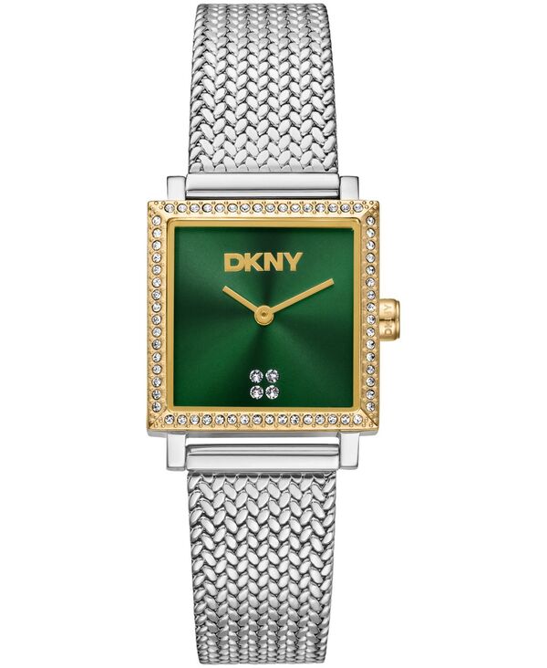 ダナ キャラン ニューヨーク レディース アクセサリー 腕時計 Tシャツ DKNY Women's Milanese Quartz Two-Tone Stainlessteel Bracelet Watch 24x31mm Dark Green グリーン|ReVida 店