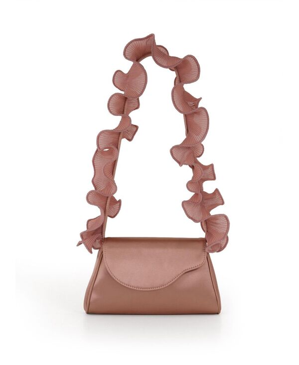 ジュウェルダグレイミシュカ レディース 御徒面子 フラウンス Jewel Badgley Mischka Woman\u0027sophia Ruffle Me Pouch Clutch English rose