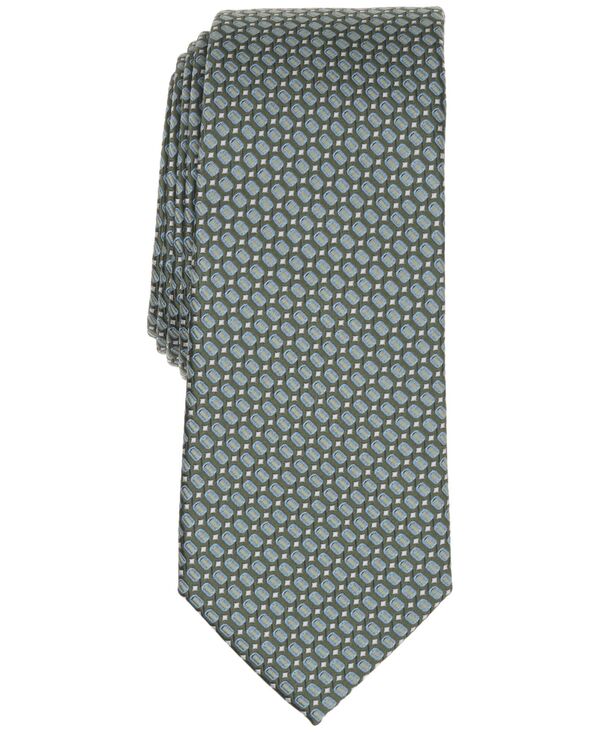アルファニ メンズ 添え物 タイ Alfani Men\u0027s Renato Geometric Pattern Slim Tie Macy\u0027s Exclusive Green 緑であること