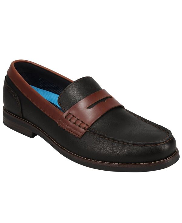ドッカーズ メンズ シューズ スリッポン・ローファー Dockers Men's Pembroke Slip-On Penny Loafers Black/ Brown ブラック｜ReVida 店