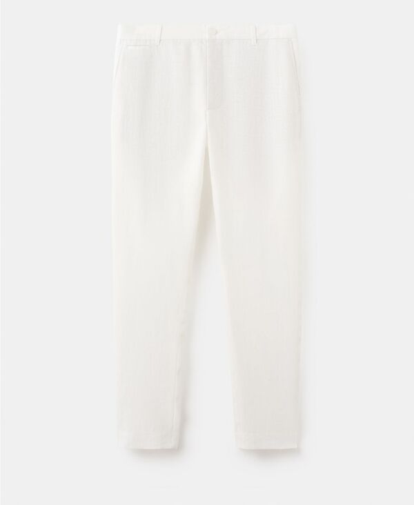 マンゴ メンズ ボトムス 心地好いズボン下 MANGO Men\u0027slim-Fit Pants Off White 象牙色