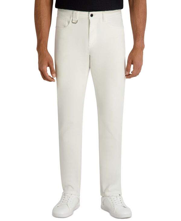 長い巻き毛 ラガーフェルド メンズ ボトムス 心地好いズボン下 KARLAGERFELD PARIS Men\u0027s Tailored-Fit Pants White 白いこと