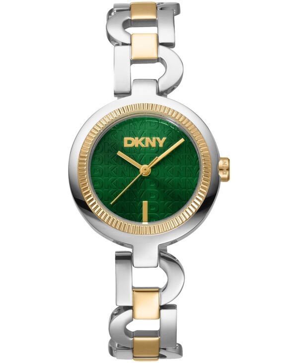 ダナ キャラン ニューヨーク レディース アクセサリー 腕時計 Tシャツ DKNY Women's Open Link Quartz Two-Tone Stainlessteel Bracelet Watch 28mm Dark Green グリーン｜ReVida 店 31,070円