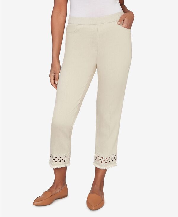 アルフレッド ダナー レディース ボトムス カジュアルパンツ カットアウト プチ アンクル Alfredunner Petite Detail Driven Geometricut-Out Flat Front Ankle Pants Alabaster｜ReVida 店 14,541円