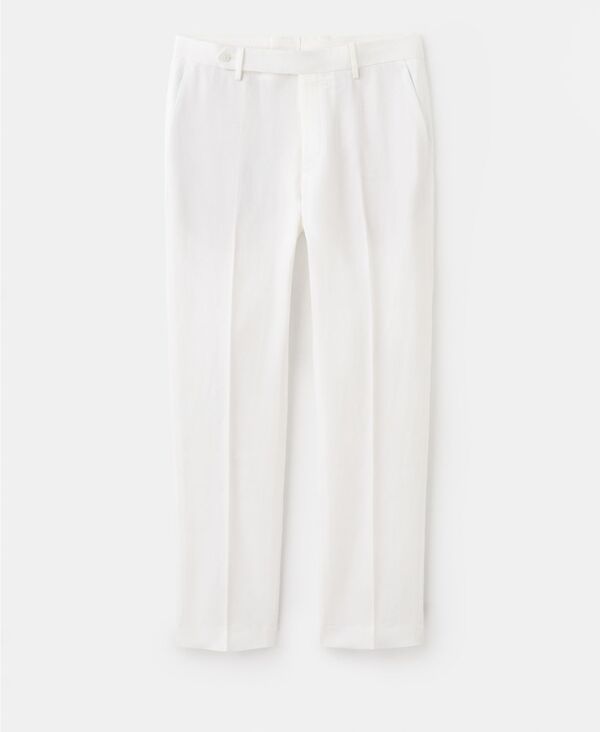 マンゴ メンズ ボトムス 心地好いズボン下 リネン MANGO Men\u0027slim-Fit Lyocellinen Pants Off White 象牙色