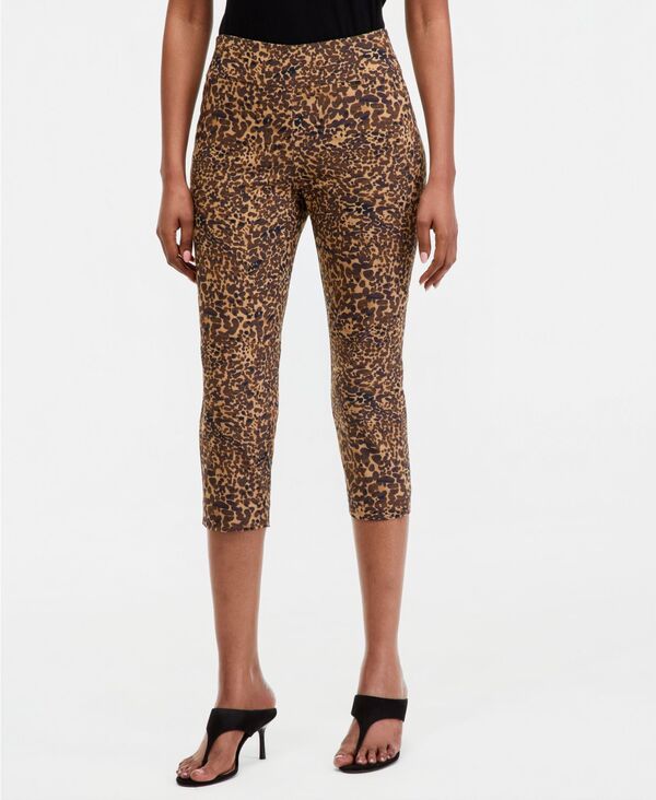 アイ.エヌ.シー インターナショナル コンセプト レディース ボトムス カジュアルパンツ プリント キャップ I.N.C. International Concepts Women's Printed Pull-On Capri Pants Macy's Exclusive Rowanimal アニマル｜ReVida 店