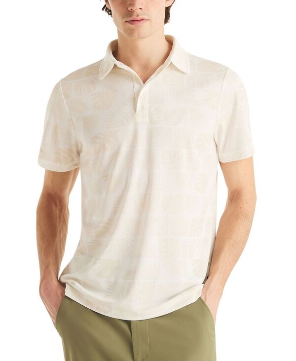 ナウティカ メンズ トップス スポーツシャツ 御花柄 刷り上げる 御花 Nautica Men\u0027s Floral Print Golf Polo Shirt Sail White 白いこと