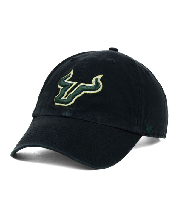 47 ブランド名 レディース 付属物 鳥打ち帽 旗がしら \u002747 Brand South Florida Bulls Clean-Up Cap Black 黒いこと