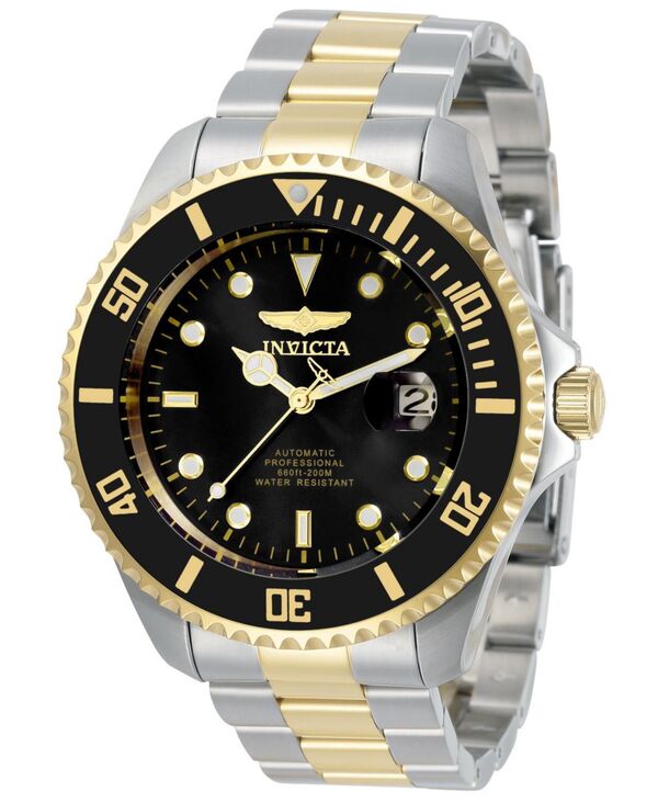インビクタ メンズ 付属物 ウオッチ ティーシャツ Invicta Men\u0027s Pro Diver Automatic 3 Hand Black Dial Stainlessteel Bracelet Watch Black 黒いこと
