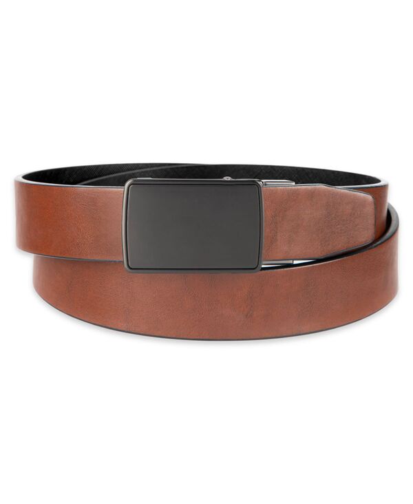 アルファニ メンズ 佩び物 胴締め Alfani Men\u0027s 2-In-1 Reversible AlfaTech Custom Fit Pressure Locking Plaque Buckle Belt Cognac Black 黒いこと