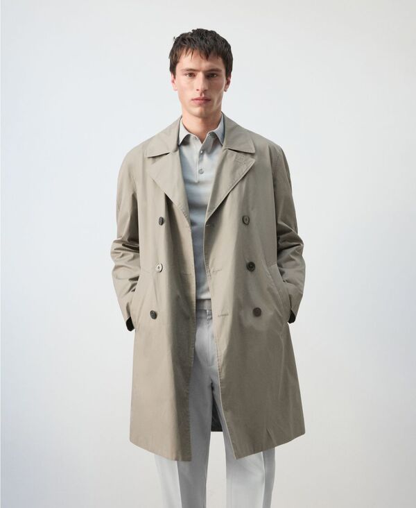 マンゴ メンズ アウター 上衣・上衣 厚地の外套 MANGO Men\u0027s Regular-Fitrench Coat Medium Brown 赤銅色