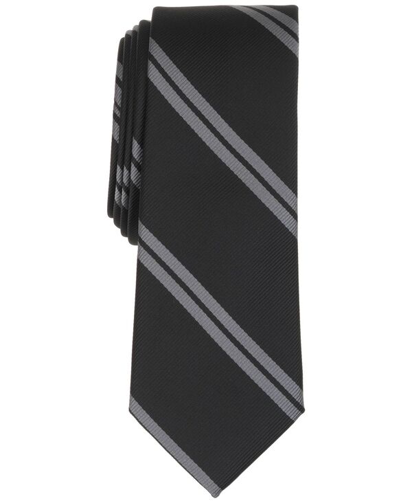 赤ちょうちんスリー メンズ 佩び物 タイ Bar III Men\u0027s Romero Stripe Tie Black 黒いこと