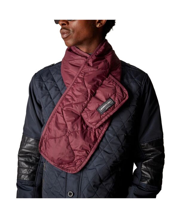 メンバーズオンリー メンズ アクセサリー マフラー・ストール・スカーフ キルティング Members Only Men's Quilted Scarf Burgundy バーガンディ｜ReVida 店