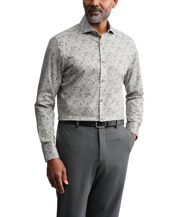 テッドベーカー メンズ トップス プルオーバー Ted Baker Men\u0027s Premium Non-Iron Slim-Fit Dresshirt Multi Gray 薄墨色