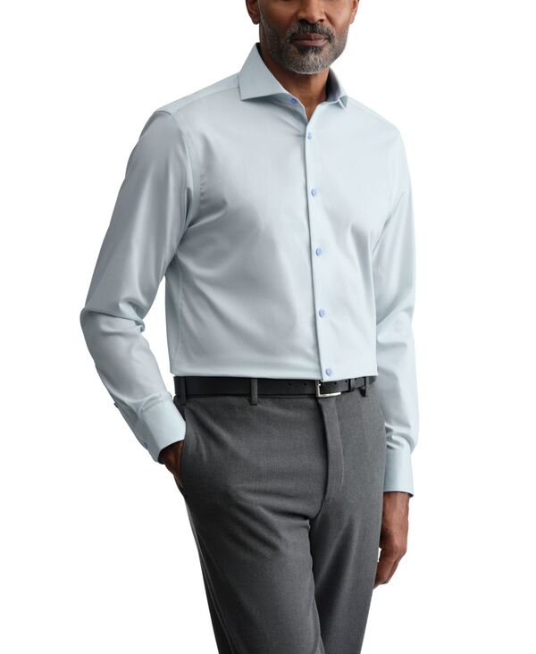 テッドベーカー メンズ トップス プルオーバー Ted Baker Men\u0027s Premium Non-Iron Slim-Fit Dresshirt Softeal ティール