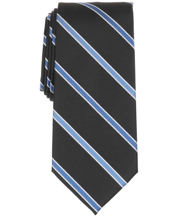 野球クラブお部屋 メンズ 佩び物 タイ Club Roomen\u0027s Renzo Stripe Pattern Tie Black 黒いこと